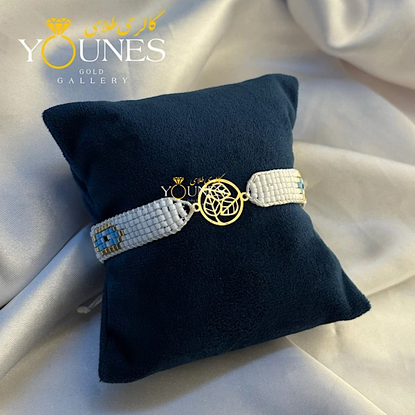 دستبند میوکی سه برگ طلا